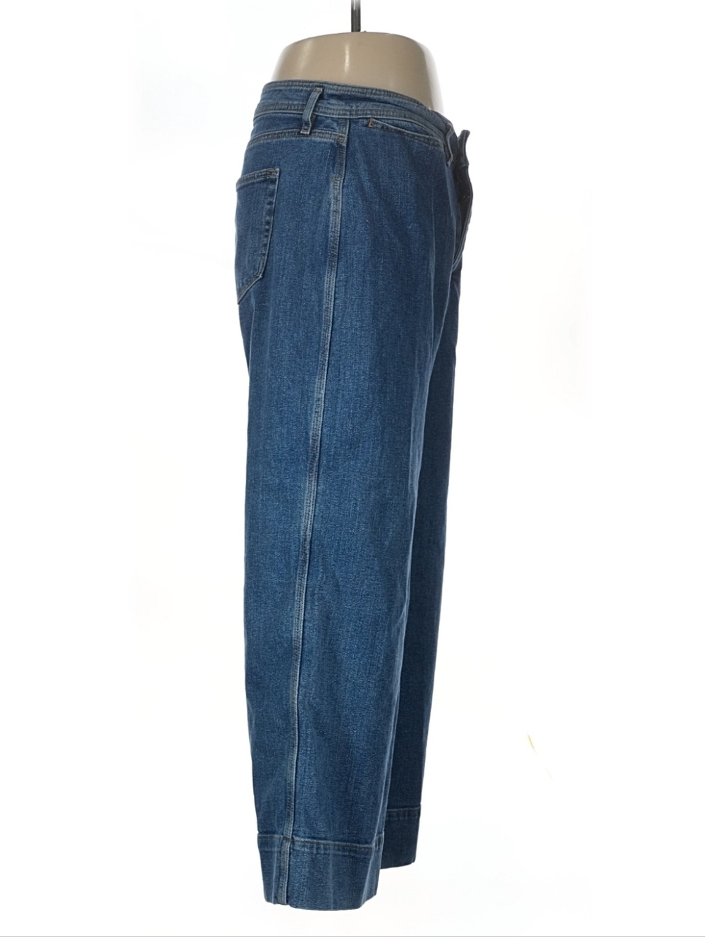 Ann Taylor LOFT Wide Leg Jeans Size 6 | High Rise | Dark Wash - Picture 3 of 9